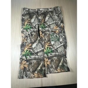 Realtree Performance Edge Cargo Pants Men 2XL Multicolor Camo Tree Print Stretch